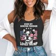 Even My Boston Terrier Loves Trump Trump Supporter Dog Lover Flowy Tank, funny gift