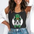 Green Boston Terrier Shamrock St Patricks Day Boston Terrier Flowy Tank, funny gift