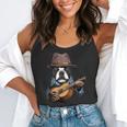 Guitar Shirt Boston Terrier Dog Playing Acoustic Guitar Flowy Tank, funny gift