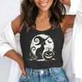 Scary Halloween Cat Costume Retro Cat Moon For Men Women Kids Flowy Tank, funny gift