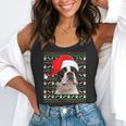 Ugly Xmas Sweater Santa Boston Terrier Dog Christmas For Men Women Kids Flowy Tank, funny gift