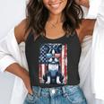 Vintage Boston Terrier Dog American USA US Flag Pets Lovers Flowy Tank, funny gift
