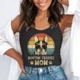 Vintage Boston Terrier Mom Dog Lovers Mother's Day Flowy Tank, funny gift