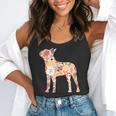 Vintage Floral Boston Terrier For Dog Lover Flowy Tank, funny gift