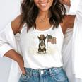 Boston Terrier 4th Of July US American Flag Dog Patriotic Flowy Tank, funny gift