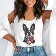 Boston Terrier American Flag Flowy Tank, funny gift