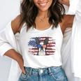 Boston Terrier Dad American Flag 4th Of July Dog Fathers Day Flowy Tank, funny gift