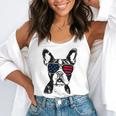 Boston Terrier Dog 4th July America USA Flag Men Women Kids Flowy Tank, funny gift