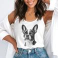Boston Terrier Dog Motif Pet Illustration Boston Terrier For Men Women Kids Flowy Tank, funny gift