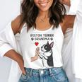 Boston Terrier Grandma Mother's Day Dog Mom Flowy Tank, funny gift