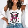 Boston Terrier Heart Glasses Girls Bostie Valentines Day Flowy Tank, funny gift
