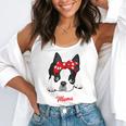 Boston Terrier Mum Dog Woman Idea Flowy Tank, funny gift