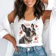 Boston Terrier Is My Valentine Cute Pet Dog Owner Valentine Flowy Tank, funny gift