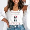 Boston Terrier Wearing Santa Hat Ugly Xmas Dog Lovers Flowy Tank, funny gift