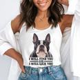 Boston Terrier Will Find And Lick You Bostie Mom Flowy Tank, funny gift