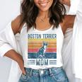 Dog Boston Terrier Mom Vintage Boston Terrier Mom Flowy Tank, funny gift