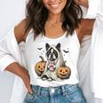 Halloween Boston Terrier Ghost Flowy Tank, funny gift