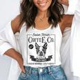 Retro Boston Terrier Coffee Dog Mom Coffee Lover Flowy Tank, funny gift