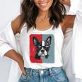 Retro Boston Terrier Dog Lover Bostie Mom Dad Dog Owner Flowy Tank, funny gift
