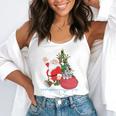Santa Ugly Christmas Tree Lights Boston Terrier Dog Lover Flowy Tank, funny gift
