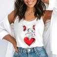Valentine's Day Boston Terrier Dog Vector Flowy Tank, funny gift