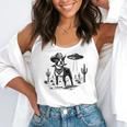 Vintage Boston Terrier UFO Western Wild West Dog Mom Dad Flowy Tank, funny gift
