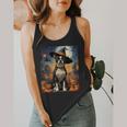 Aesthetic Halloween Boston Terrier Dog Witch Pumpkin For Men Women Kids Flowy Tank, funny design