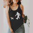 Bigfoot Walking With Bull Terrier Dog Flowy Tank, funny design