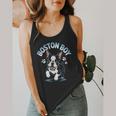 Boston Terrier Boy Cute Cartoon Dog Owner Pet Boston Terrier Flowy Tank, funny design