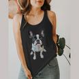Boston Terrier Dog Motif Pet Art Boston Terrier Men Women Kids Flowy Tank, funny design