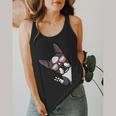 Boston Terrier Dog From Side Boston Bull Flowy Tank, funny design
