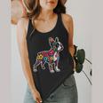 Boston Terrier Floral Vintage Dog Mom Distressed Men Women Kids Flowy Tank, funny design