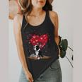 Boston Terrier Lover Heart Shape Boston Terrier Valentine Flowy Tank, funny design