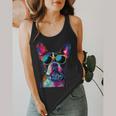 Boston Terrier Lovers Pop Art Boston Terrier Flowy Tank, funny design
