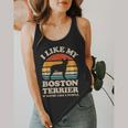 I Like My Boston Terrier And Maybe Like 3 People Dog Lover Flowy Tank, funny design