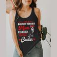 Boston Terrier Mom American Gentleman Dog Mother's Day Flowy Tank, funny design