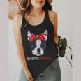 Boston Terrier Mom Bostie Women Girls Flowy Tank, funny design