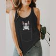 Boston Terrier In The Pocket Cute Boston Terrier Dog For Men Women Girls Kids Flowy Tank, funny design