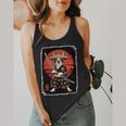 Boston Terrier Samurai Ninja Vintage Anime Japanese Ukiyo-e Flowy Tank, funny design