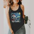 Boston Terrier Santa Starry Night Van Gogh Christmas Dog Men Women Kids Flowy Tank, funny design