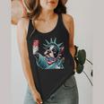 Boston Terrier Selfie Statue Of Liberty 4th Of July American Flowy Tank, funny design