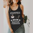 Boston Terrier Shirt Coffee And Boston Terrier Cute Dog For Men Women Girls Kids Flowy Tank, funny design