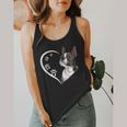 Boston Terrier Shirts For Women Girls Kids Heart Cute Flowy Tank, funny design