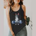 Boston Terrier Weightlifting Deadlift Men Fitness Gym Flowy Tank, funny design