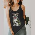 Camo Boston Terrier Pet Owner Camouflage Dog Lover Flowy Tank, funny design