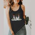 Christmas Boston Terrier Santa Dog Lover Flowy Tank, funny design