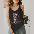 Cute Boston Terrier Dog Christmas Merry X-Mas Graphic Flowy Tank, funny design