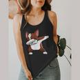 Dabbing Red Boston Terrier Dab Dance Dog Men Women Kids Flowy Tank, funny design