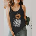 Halloween Skeleton Boston Terrier Flowy Tank, funny design