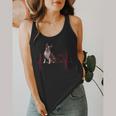 Heartbeat Boston Terrier Dog Flowy Tank, funny design